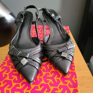 Tory Burch black kitten heels